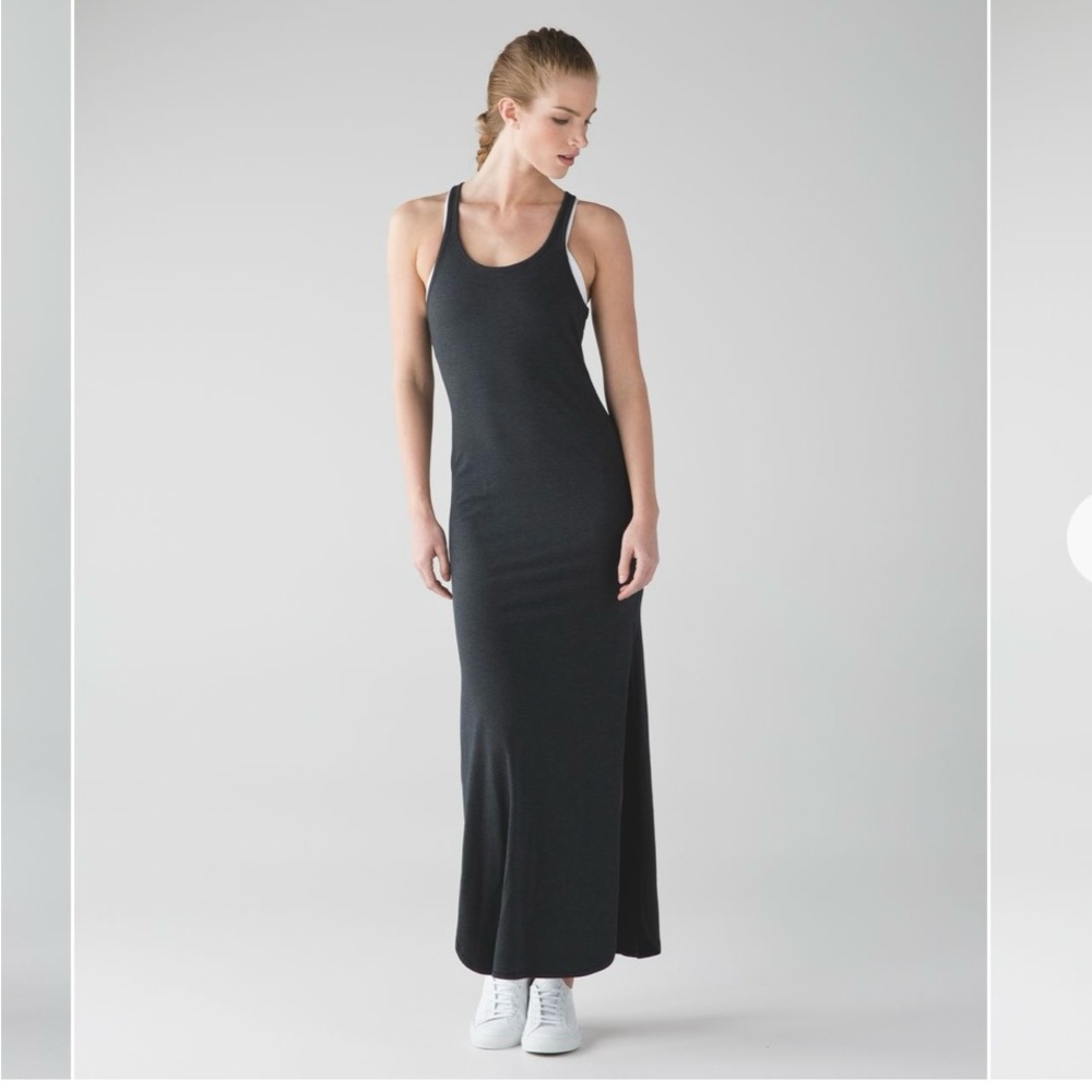 Lululemon NWT size 6 Refresh Maxi Dress Black Racerback Maxi Dress
